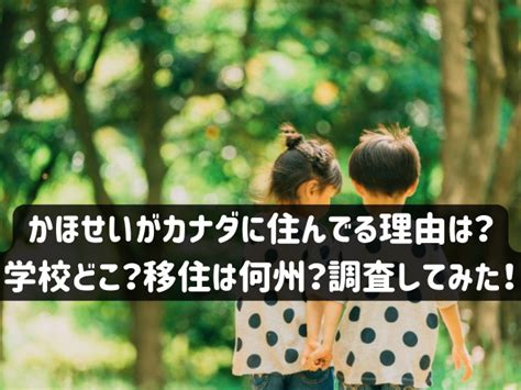 かほせい カナダに住んでる理由|「かほせいチャンネル」の真実？家族の暮らし、子供たちの成長。